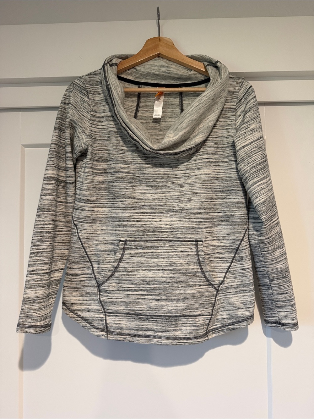 Lucy Gray Marled Cowl Neck Pullover